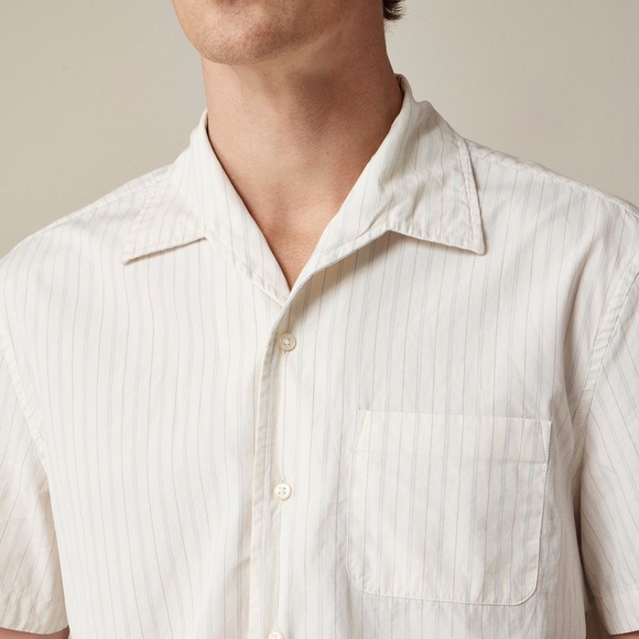 New JCREW Size XXL Short-Sleeve Secret Wash Cotton Poplin Camp Collar Shirt $89 - Picture 6 of 7